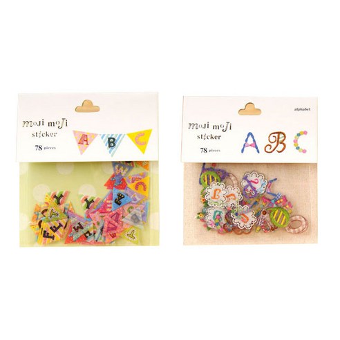 라이프포인트 알파벳 숫자 가렌드알파벳 DIY 스티커팩 2p 세트, 06 가렌드알파벳, 17 화환알파벳, 1세트