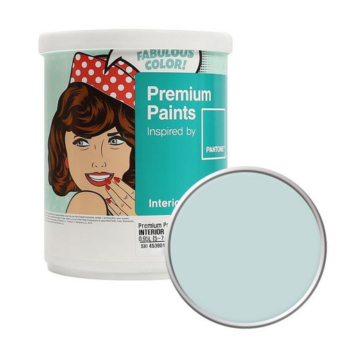 노루페인트 팬톤 내부용 실내벽면 저광 페인트 1L, 13-4804 Pale Blue