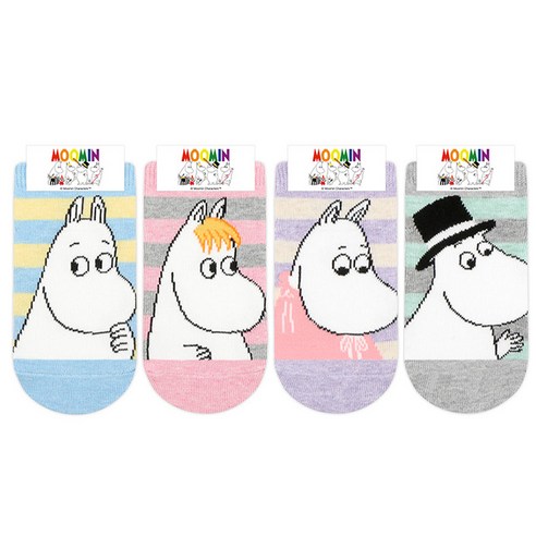 팝콘앤키키 오동통통 스니커즈 아기양말 4p