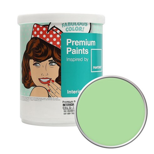 노루페인트 팬톤 내부용 실내 벽면 페인트 1L 저광, 13-0221 Pistachio Green