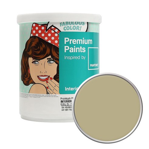 노루페인트 팬톤 내부용 실내벽면 저광페인트 1L, 15-0522 Pale Olive Green