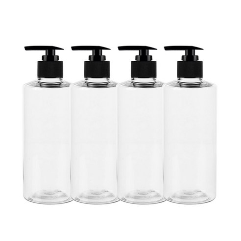 병도매닷컴 투명 주방디스펜서 AC200 + 206검정마개, 200ml, 4세트