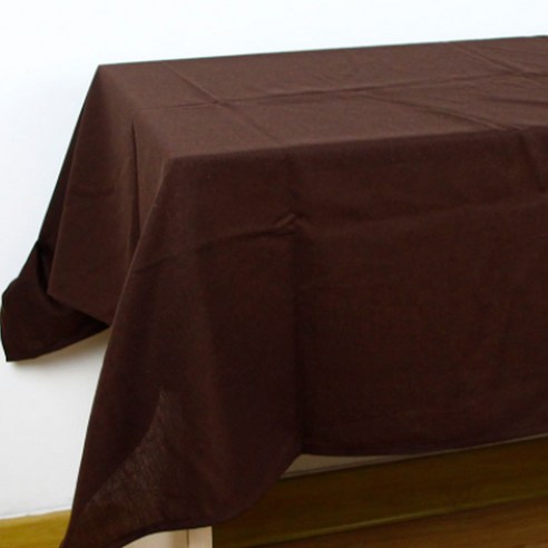이코디 라이트 솔리드 테이블 보, 브라운, 134 x 134 cm