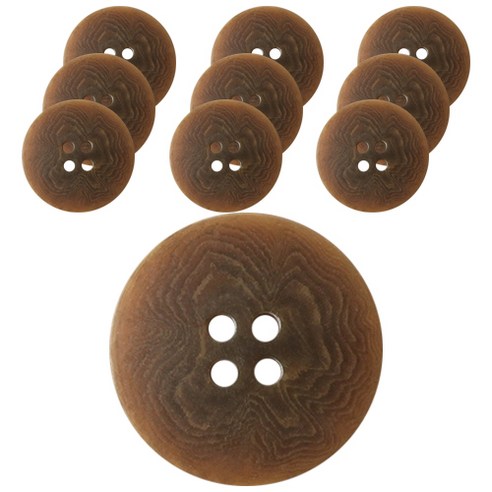동화상가몰 너트 반바둑 단추 21mm, 브라운, 10개입
