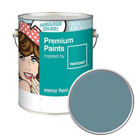 노루페인트 팬톤 내부용 실내벽면 저광 페인트 4L, 17-4412 Smoke Blue