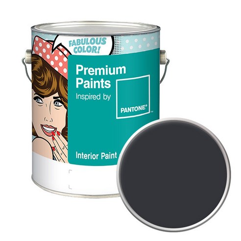 노루페인트 팬톤 내부용 실내벽면 저광 페인트 4L, 19-4015 Blue Graphite