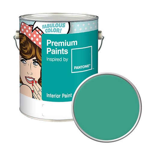 노루페인트 팬톤 내부용 실내벽면 저광 페인트 4L, 16-5421 Sea Green