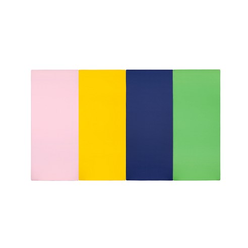 퍼니존 퍼니테라피 영유아폴더매트 베이비핑크비비드시리즈2, 베이비핑크 + 옐로우 + 블루 + 그린