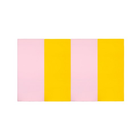 퍼니존 퍼니테라피 베이비핑크시리즈1 유아폴더매트, 베이비핑크 + 엘로우, 중(200 x 120 x 4 cm)
