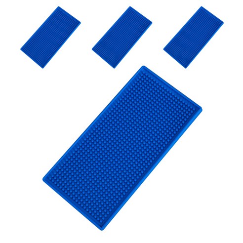 블럭마트 주방 드라잉매트 식기 컵 건조매트 30 x 15 x 1 cm, 블루, 4개입
