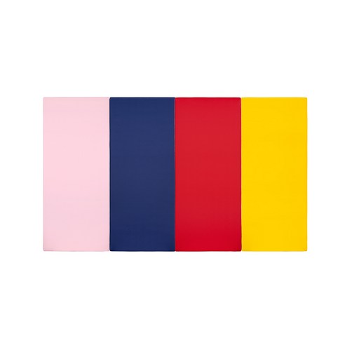 퍼니존 퍼니테라피 영유아폴더매트 베이비핑크비비드시리즈2, 베이비핑크 + 블루 + 레드 + 옐로우