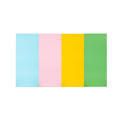 퍼니존 퍼니테라피 스카이블루비비드 시리즈 3 유아폴더매트, 스카이블루 + 베이비핑크 + 옐로우 + 그린