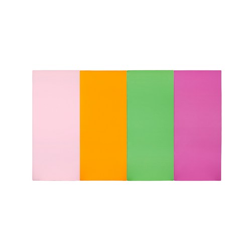 퍼니존 퍼니테라피 베이비핑크비비드 시리즈 3 유아폴더매트, 베이비핑크 + 오렌지 + 그린 + 핫핑크