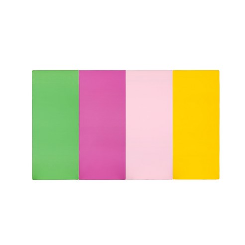 퍼니존 퍼니테라피 그린비비드 시리즈 4 유아폴더매트, 그린 + 핫핑크 + 베이비핑크 + 옐로우