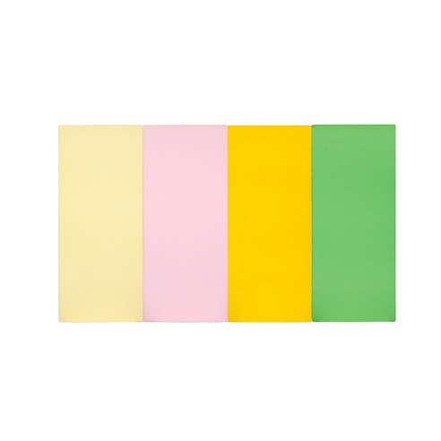 퍼니존 퍼니테라피 아이보리비비드 시리즈 3 유아폴더매트, 아이보리 + 베이비핑크 + 옐로우 + 그린