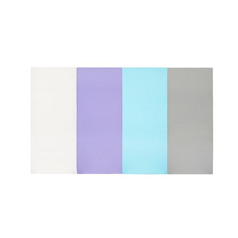 퍼니존 퍼니테라피 화이트비비드 시리즈 2 유아폴더매트, 화이트 + 바이올렛 + 스카이블루 + 그레이