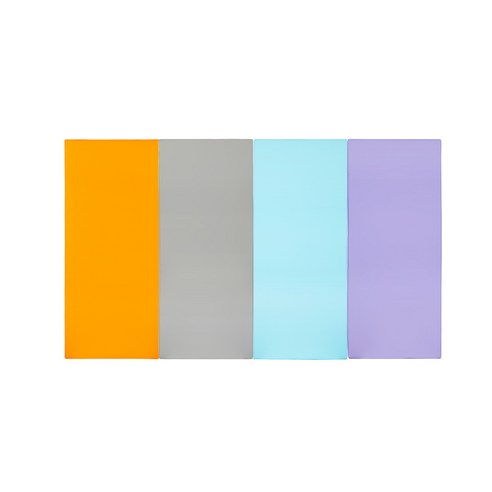 퍼니존 퍼니테라피 오렌지비비드 시리즈 3 유아폴더매트, 오렌지 + 그레이 + 스카이블루 + 바이올렛