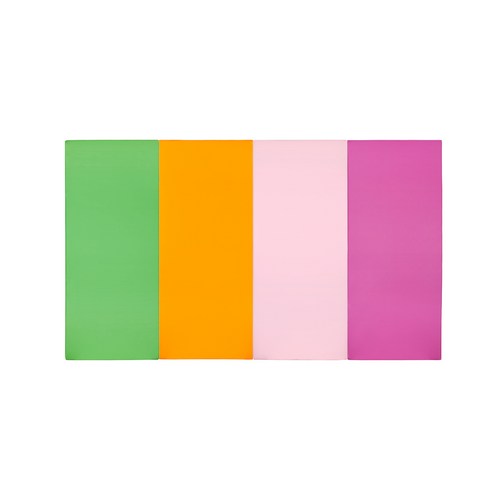 퍼니존 퍼니테라피 그린비비드 시리즈 3 유아폴더매트, 그린 + 오렌지 + 베이비핑크 + 핫핑크
