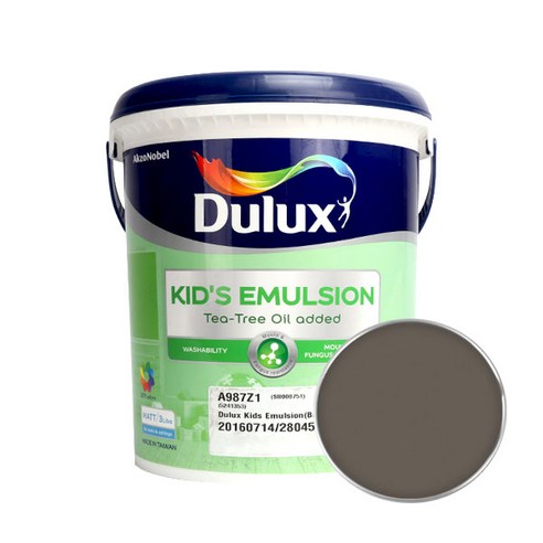 듀럭스 키즈에멀전 무광 페인트 3L, Charred Timber