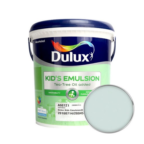 듀럭스 키즈 에멀전 무광 페인트 3L, Grey Leaf