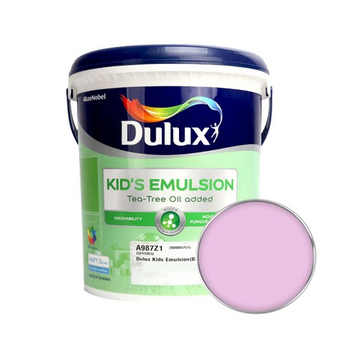 듀럭스 키즈에멀전 무광 페인트 3L, Pink Angora