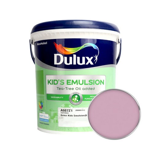 듀럭스 키즈에멀전 무광 페인트 3L, Raspberry Swirl