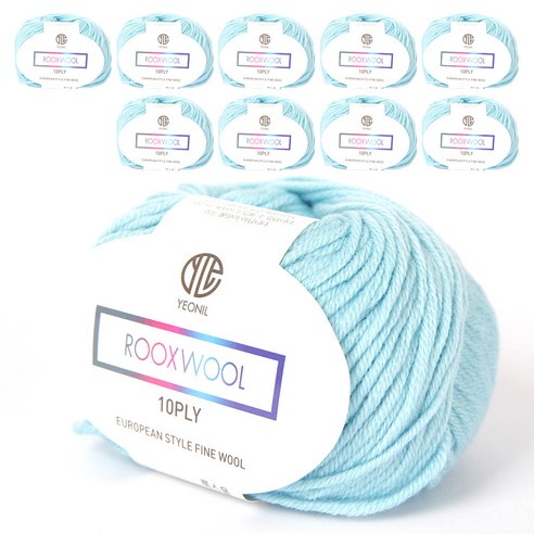 룩스울 10PLY 뜨개실 10p, 16 아기파랑