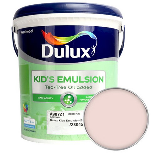 듀럭스 키즈에멀전 페인트 무광 3L, Pink Buff, 1개