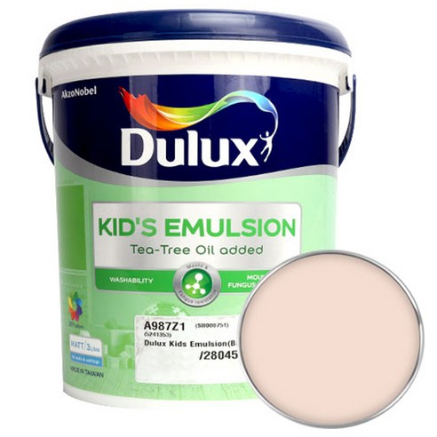 듀럭스 키즈에멀전 페인트 무광 3L, Potion Pink, 1개