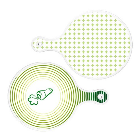 로엠디자인 서빙 도마 보드 2p 원형패턴파스텔그린원형 세트, 원형패턴파스텔그린원형, 채소라인그린원형, 1세트