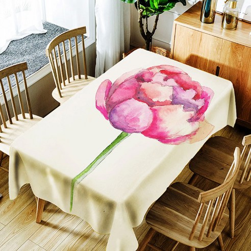 스토어33 몽환적인 꽃 방수 식탁보, K, 140 x 180 cm