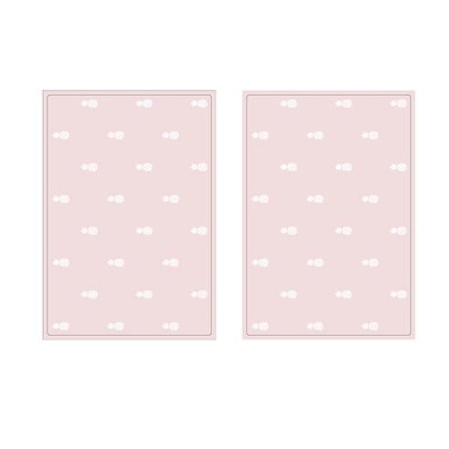 프루티 브런치 실리콘매트 PINEAPPLE 2p, 인디 핑크, 425 x 295 mm