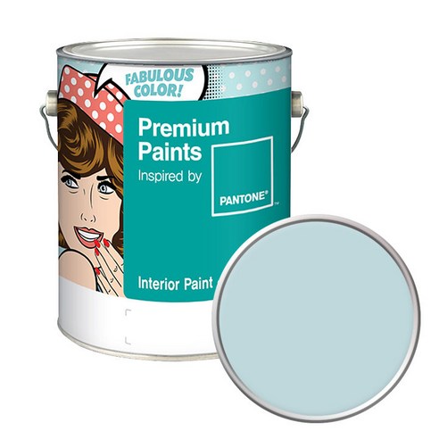 노루페인트 팬톤 내부용 실내 벽면 페인트 무광 4L, 12-4607 Pastel Blue