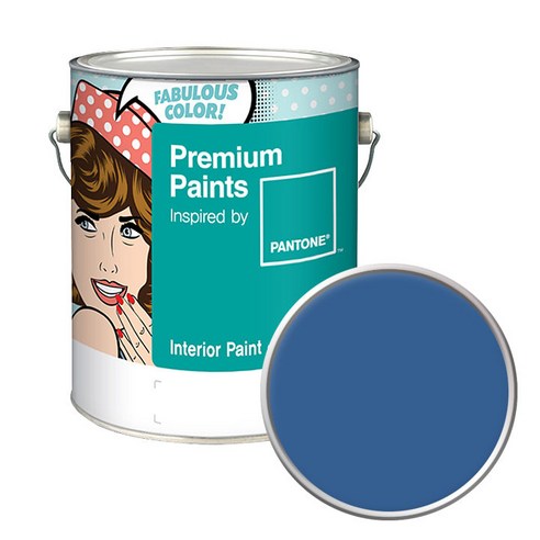노루페인트 팬톤 내부용 실내벽면페인트 무광 4L, 19-4037 Bright Cobalt