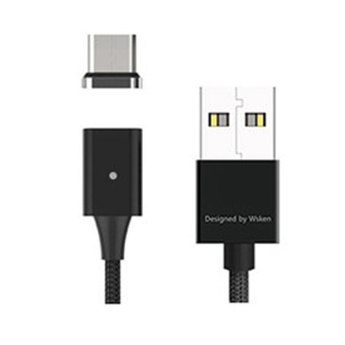 WSKEN X-CABLE 자석 충전 케이블, Lite C타입(블랙)