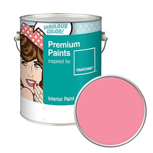 노루페인트 팬톤 내부용 실내벽면 무광 페인트 4L, 15-1922 Geranium Pink