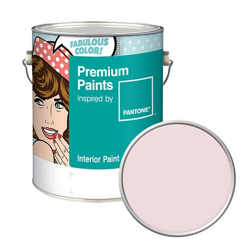 노루페인트 팬톤 내부용 실내벽면 무광 페인트 4L, 12-2904 Primrose Pink