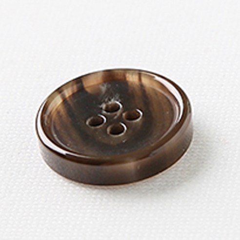 HR빅버튼 메시아 단추 21mm, 유광 연브라운, 8개입