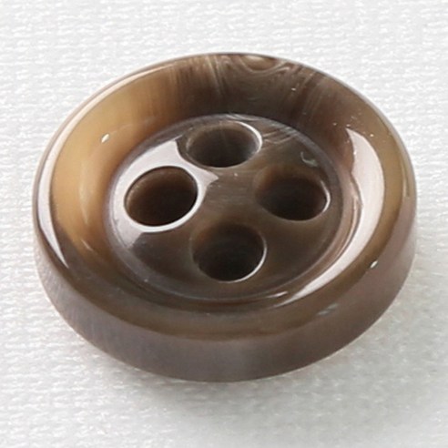 HR빅버튼 아우디 단추 15mm, 연브라운, 12개입