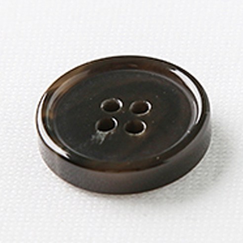 HR빅버튼 메시아 단추 21mm, 유광 진브라운, 8개입