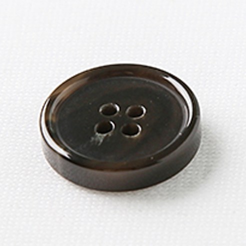 HR빅버튼 메시아 단추 21mm, 유광 진브라운, 4개입