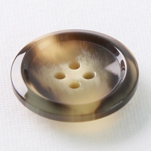 HR빅버튼 코트라 단추 25mm, 연브라운, 4개입