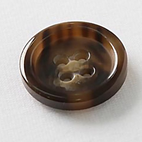 HR빅버튼 무쟈크봉 단추 28mm, 브라운, 8개입