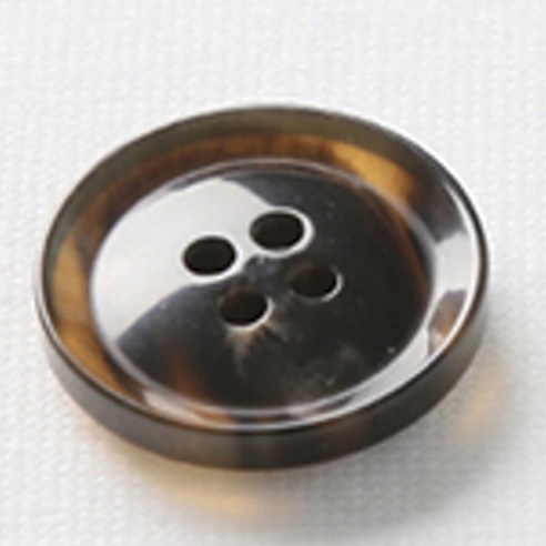 HR빅버튼 호각 단추 23mm, 다크브라운, 4개입