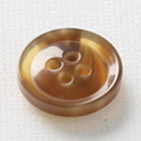 HR빅버튼 호각 단추 18mm, 연브라운, 12개입
