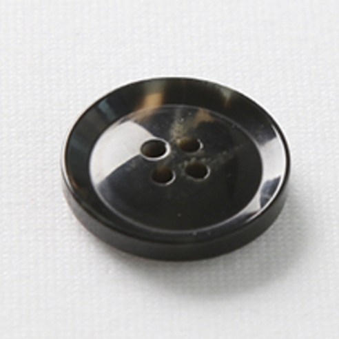 HR빅버튼 호각 단추 23mm, 블랙, 4개입