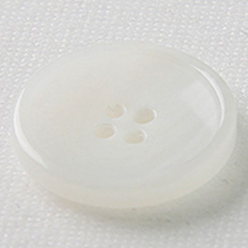 HR빅버튼 카페인 유광 단추 21mm, 화이트, 4개입