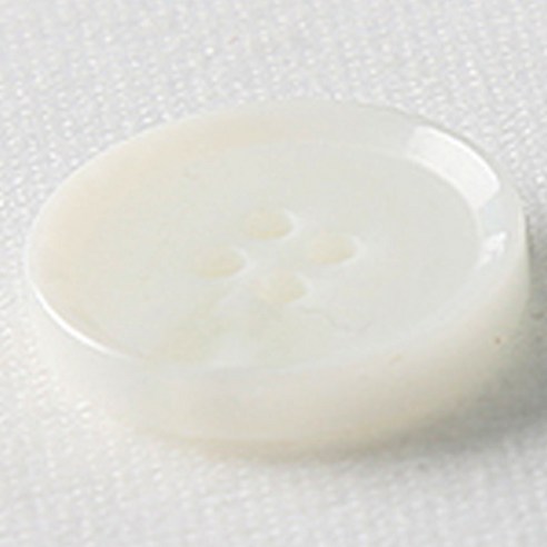 HR빅버튼 옥스포드 유광 단추 21mm, 화이트, 8개입