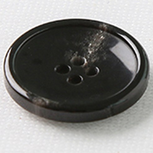 HR빅버튼 카페인 유광 단추 21mm, 블랙, 8개입