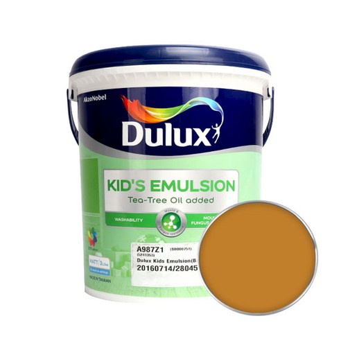 듀럭스 키즈에멀전 페인트 무광 3L, California Copper, 1개